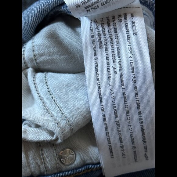 Abercrombie & Fitch Jeans 25 / 0 Short Blue 70s Vintage Flare Ultra High Rise - Picture 8 of 8
